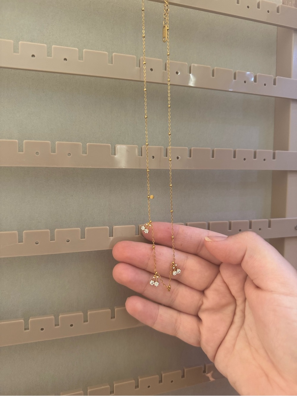 Delicate Gold Cherry necklace